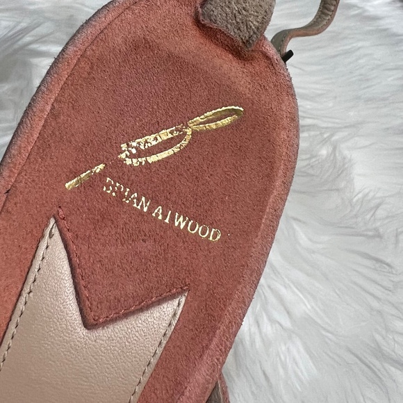 EUC [Brian Atwood] Pink Suede Stilettos + Metal Fringe & Spikes | 9 · 40 · 9.5 - Picture 5 of 12